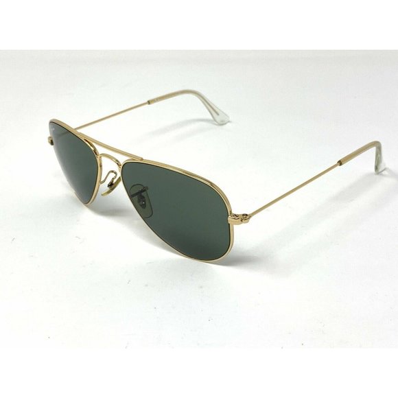 RAY BAN RB3044 SMALL METAL L0207 GOLD AVIATOR SUNGLASSES B&L 3044 G15 - Picture 3 of 12